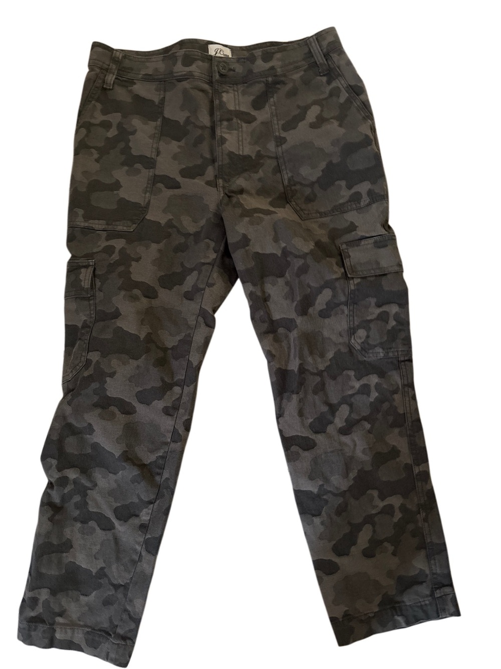 J. Crew Men's Dark Gray Camo Cargo Pants